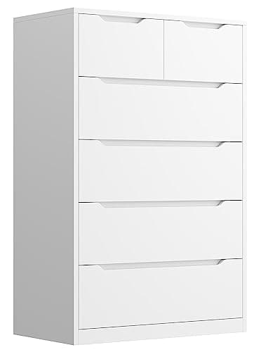 EnHomee 6-Drawer Black Dresser for Bedroom with Organizer