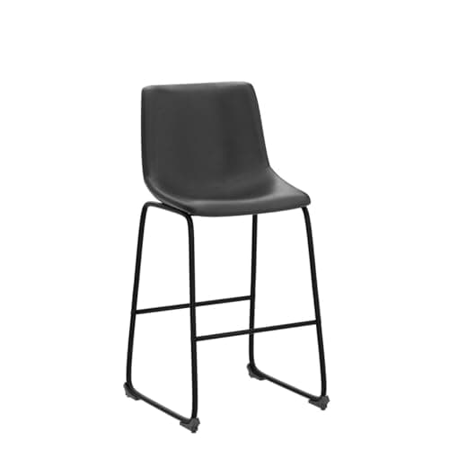 PUKAMI Black Counter Height Bar Stools Set of 2 (26")