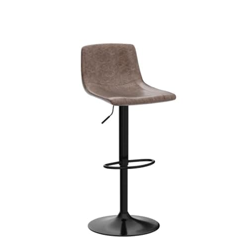 Yaheetech Adjustable Bar Stools Set of 4, Brown