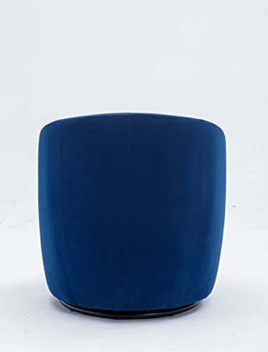 Modern Velvet Swivel Accent Chair, Blue Velvet Upholstered Barrel Chair