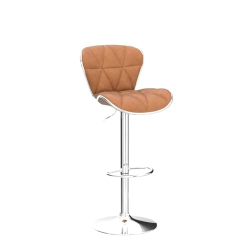 Yaheetech Retro Brown Adjustable PU Leather Bar Stools Set of 4