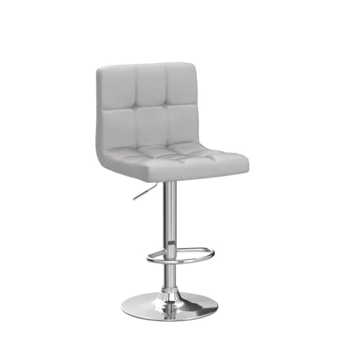 Yaheetech Lightweight PU Bar Stool Set, Modern Counter Height with Back and Footrest