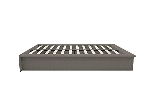 DHP Maven Queen Gray Linen Upholstered Platform Bed, 11 Inch Height