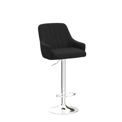 VECELO Adjustable Black Bar Stools Set of 2, Modern Kitchen Island Chairs