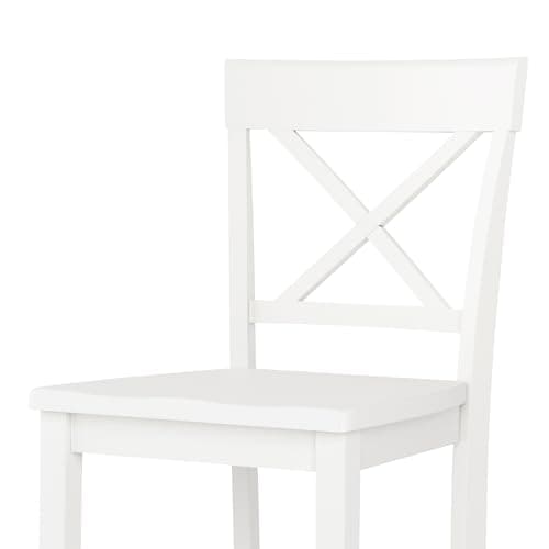 24" Black X-Back Wooden Counter Stools with Footrest for Kitchen Island