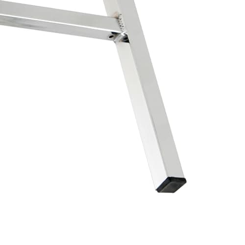 Modern Set of 2 Black PU Bar Stools with Electroplated Leg