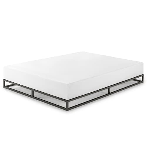 Mellow Modernista Queen Black Low Profile Metal Platform Bed Mattress Foundation