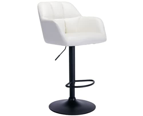 CIMOTA PU Brown Swivel Bar Stools Set of 2