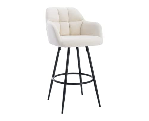 CIMOTA PU Brown Swivel Bar Stools Set of 2