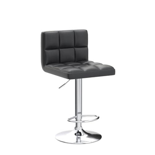 Homall Black Leather Adjustably Height Bar Stools, Set of 4