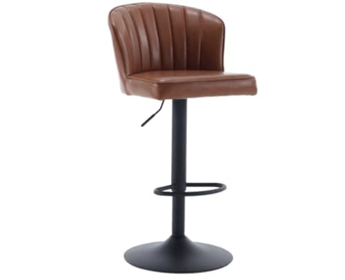 EALSON Green Counter Height Bar Stools Set of 2 Modern Leather Backbar Chairs