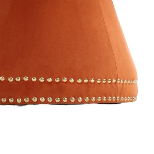 Modern Velvet Swivel Barrel Chair for Living Room, Bedroom, Hotel in Orange