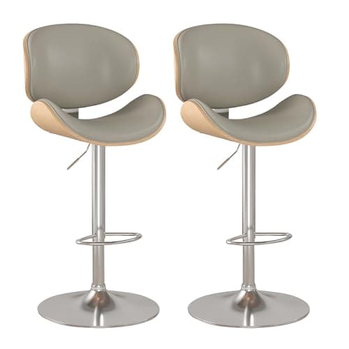 KCC Black PU Leather Bar Stool Set of 4