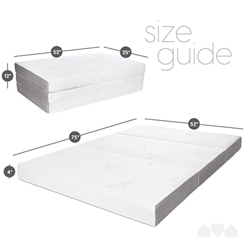 Milliard Full Size Tri-Fold Mattress with Washable Cover
