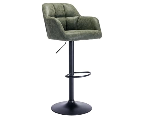 EALSON Modern Swivel Bar Stools Set of 2 Brown Leather