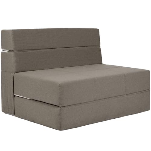 Light Green Corduroy Twin Foldable Memory Foam Sofa Bed with Back Support