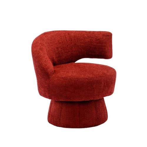 360 Degree Swivel Accent Chair with Deep Seat - Red