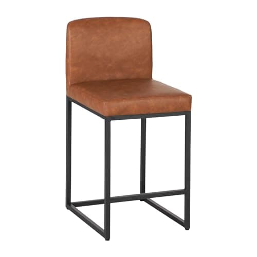 Sophia & William Light Grey PU Bar Stools Set of 4, Modern Counter Height