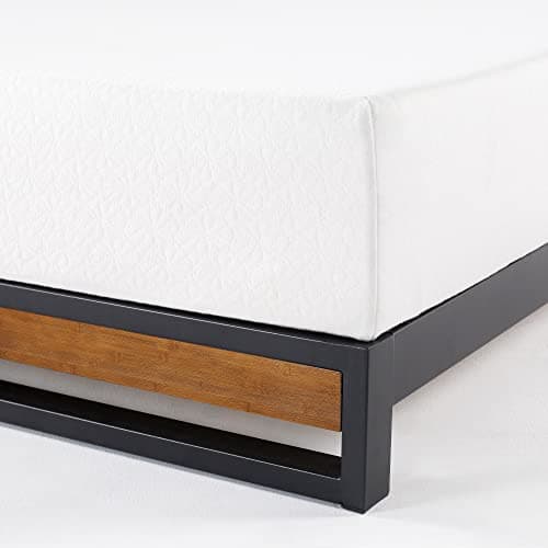 Zinus GOOD DESIGN Award Winner Suzanne Queen Bed Frame, Bamboo & Metal, No Box Spring Needed