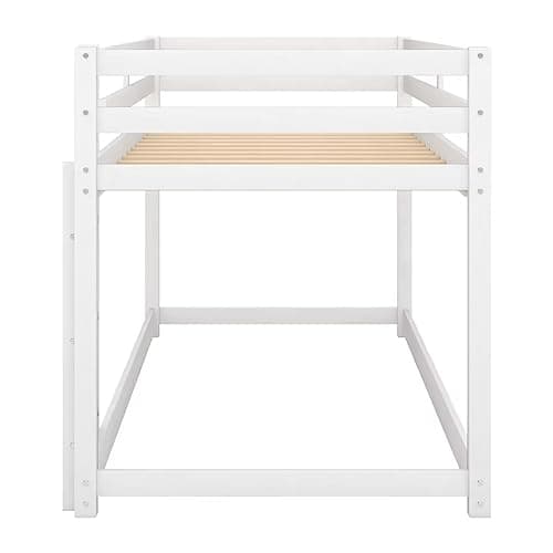 i-POOK Grey Twin Over Twin Bunk Bed with Safety Ladder