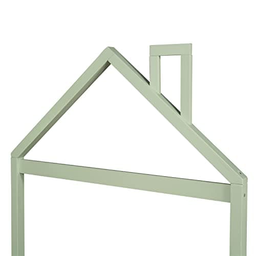 i-POOK Montessori Full Size Wood Platform Bed, Green, No Box Spring Needed