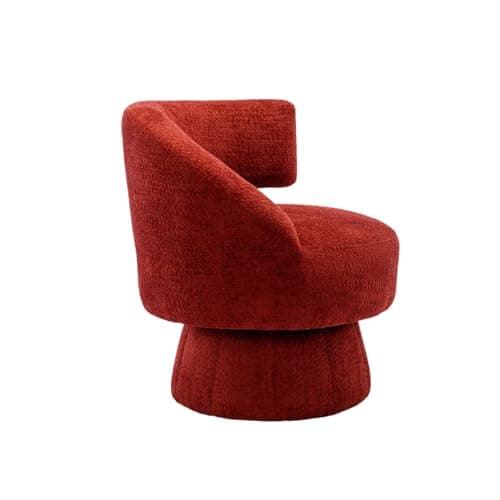 360 Degree Swivel Accent Chair with Deep Seat - Red