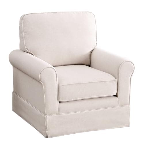 INZOY Blue Stripe Mid Century Modern Swivel Chair Set of 2