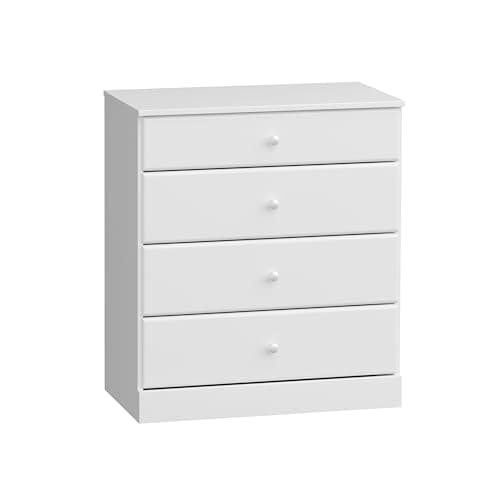 Prepac Astrid 4-Drawer Dresser, Black, BDBR-0401-1