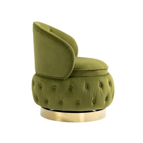 Velvet Swivel Accent Chair with Storage