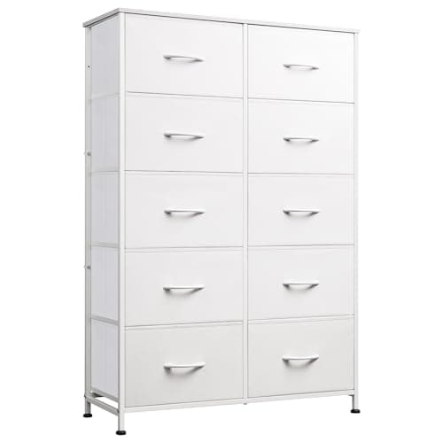 WLIVE Tall Black Dresser with 10 Drawers, Storage Organizer for Bedroom, Closet, and Hallway