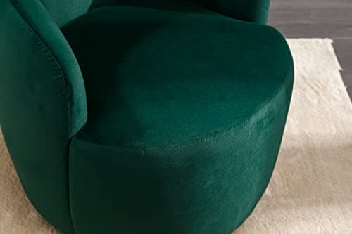 i-POOK Green 360 Degree Swivel Velvet Lounge Chair for Living Room
