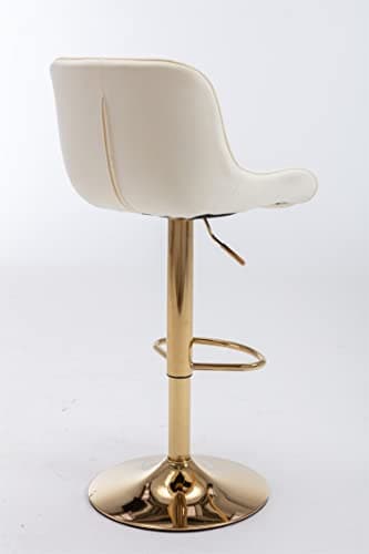 Swivel Adjustable Barstools Set of 2 with Back and Footrest