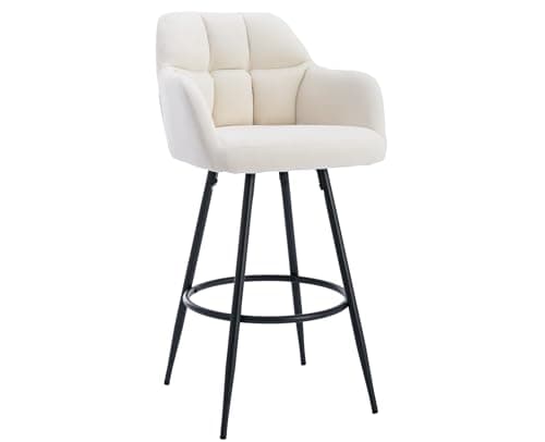 EALSON Modern Swivel Bar Stools Set of 2 Brown Leather