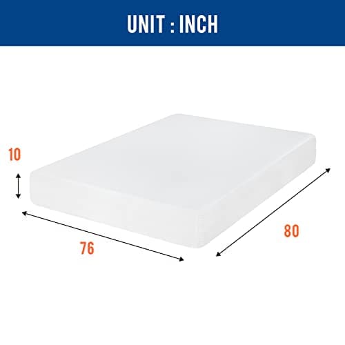 CertiPUR-US Certified FDW 10 Inch Gel Memory Foam Mattress - Medium Firm