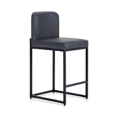 Sophia & William Light Grey PU Bar Stools Set of 4, Modern Counter Height