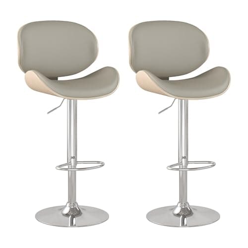 Set of 4 Swivel Adjustable Height Barstools with Footrest for Kitchen, Bar, Dining Room