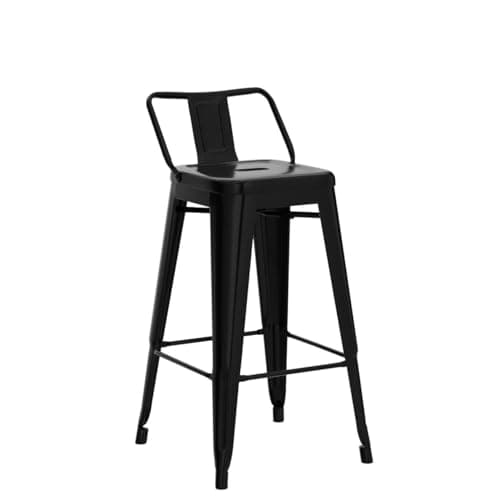 Yaheetech 30 Inch Matte Black Counter Height Barstool Set