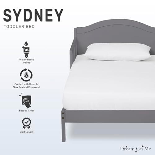 Dream On Me Steel Grey Sydneyside Toddler Bed Certified Safe