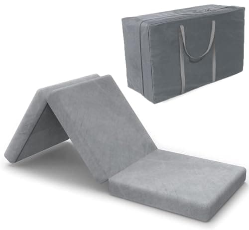 SINWEEK CertiPUR-US Certified 4" Tri-Fold Mattress Foam Topper 25x75