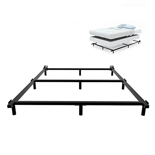 Queen Bed Frame - Heavy Duty Black 9-Leg Support, Noise-Freeassembly