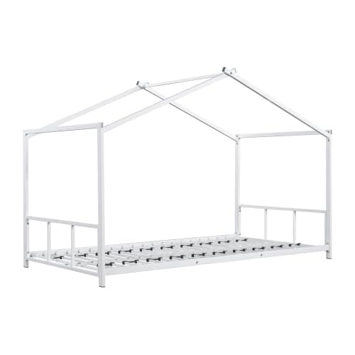 Montessori Floor Bed for Kids with Roof Design and Easy Assembly