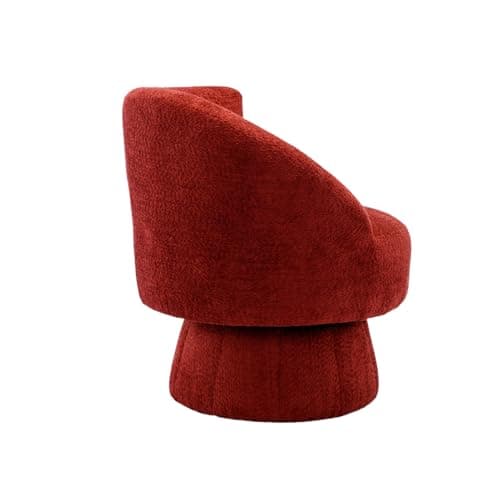 360 Degree Swivel Accent Chair with Deep Seat - Red