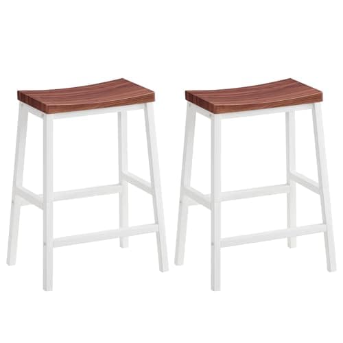 HOOBRO Black 23.6" Saddle Bar Stool Set BB02MD01