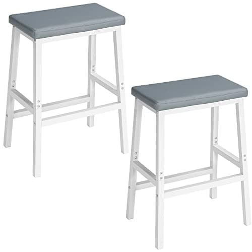 HOOBRO Black 24" PU Leather Bar Stool Set BB01MD01