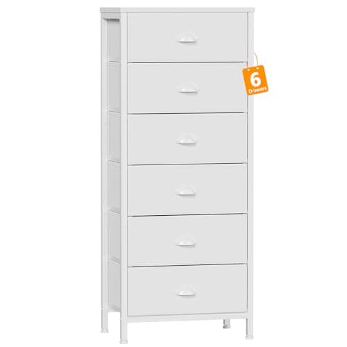 Furnulem Black Tall Dresser with 7 Fabric Bins for Closet Storage