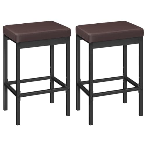 HOOBRO 24.8-Inch Black Bar Stool Set, Kitchen & Dining Room BB21BY01