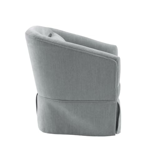 Modern Mint Green Swivel Accent Chair with Pillow