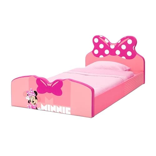 Delta Children Minnie Mouse Upholstered Twin Bed, Pink