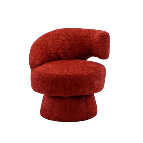360 Degree Swivel Accent Chair with Deep Seat - Red