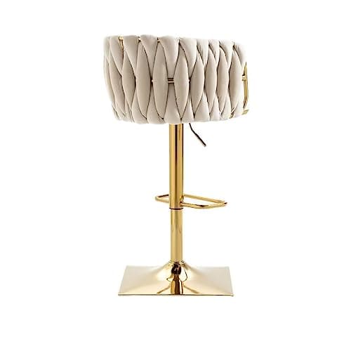 Velvet Swivel Barstools Set of 2, Height Adjustable Counter Stools